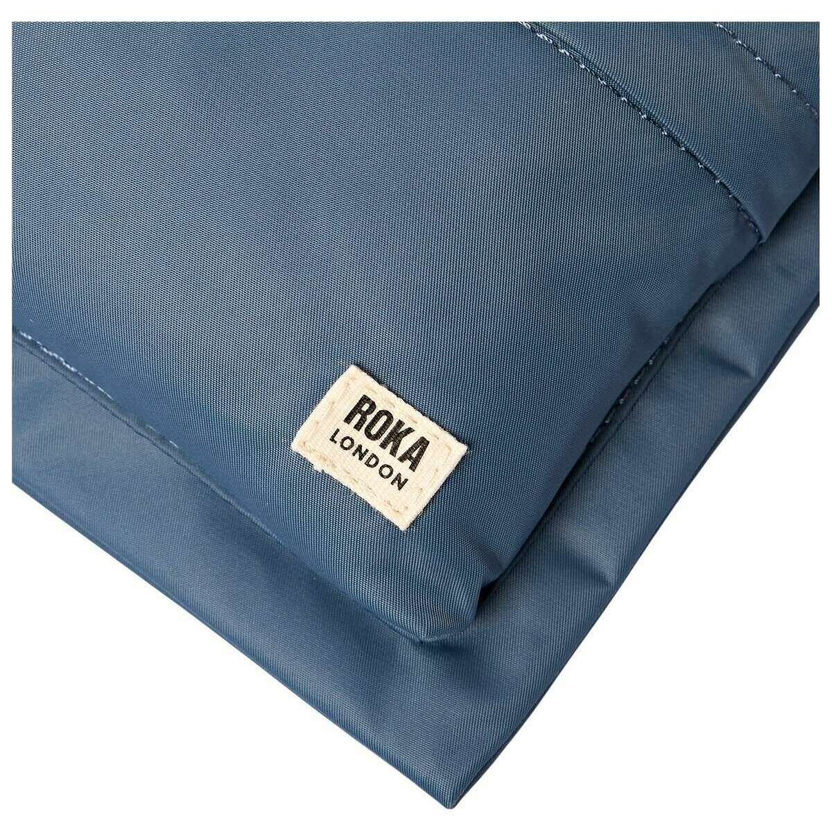 Roka Chelsea B Medium Recycled Nylon Sling Bag - Airforce Blue - Image 7