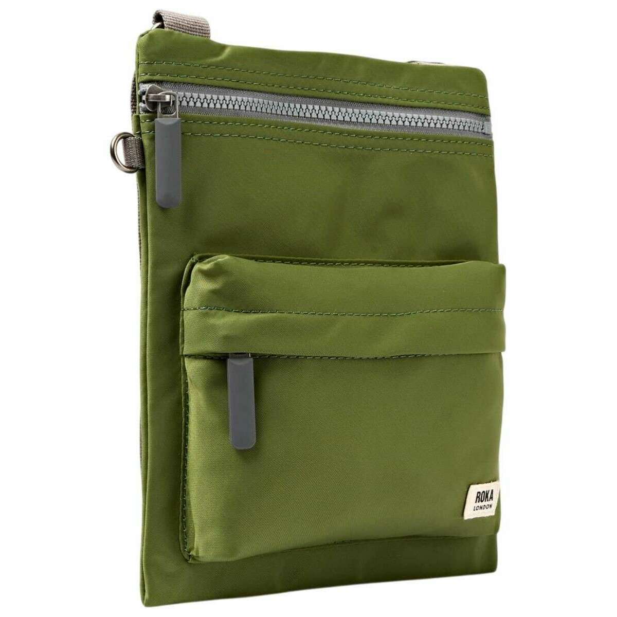 Roka Chelsea B Medium Recycled Nylon Sling Bag - Avocado Green - Image 3