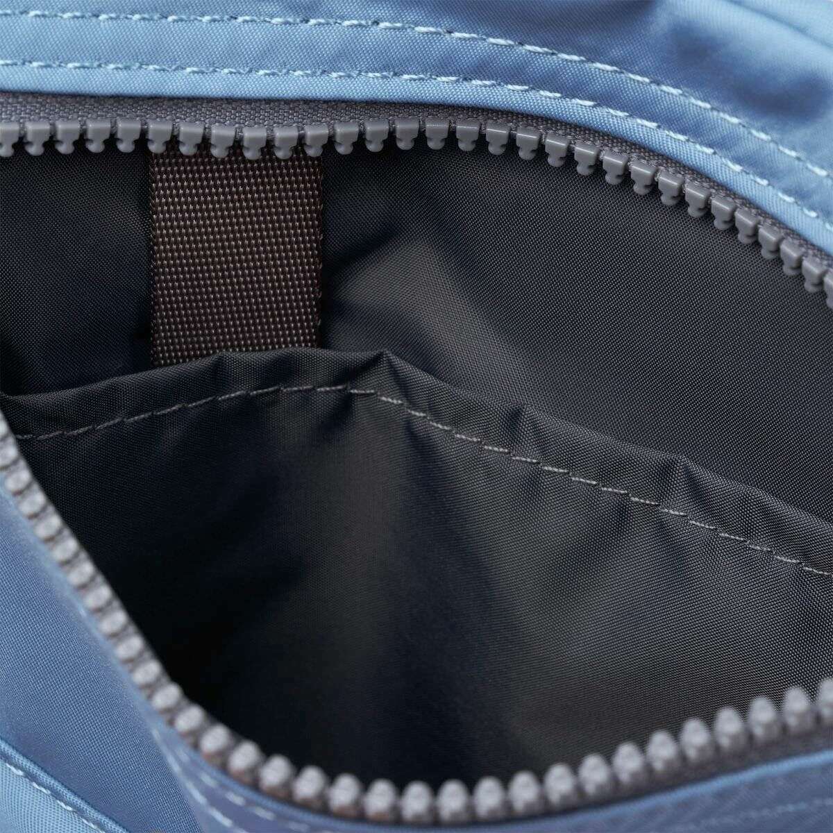 Roka Chelsea B Medium Recycled Nylon Sling Bag - Retro Blue - Image 4