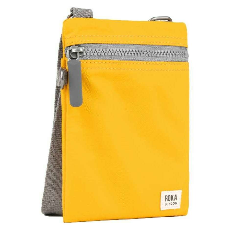 Roka Chelsea Recycled Nylon Sling Bag - Saffron Yellow - Image 3