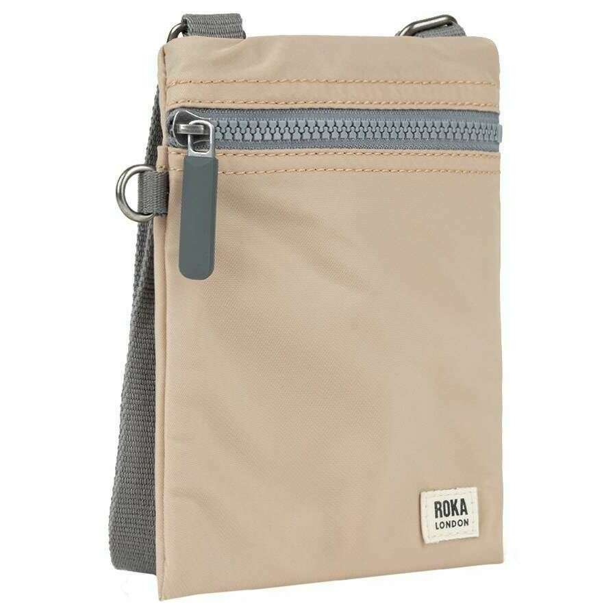 Roka Chelsea Recycled Nylon Sling Bag - Sand Beige - Image 3