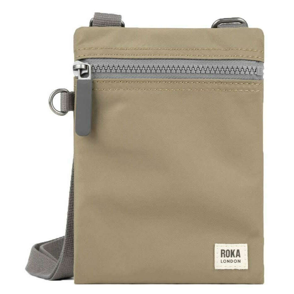 Roka Chelsea Recycled Nylon Sling Bag - Taupe Green