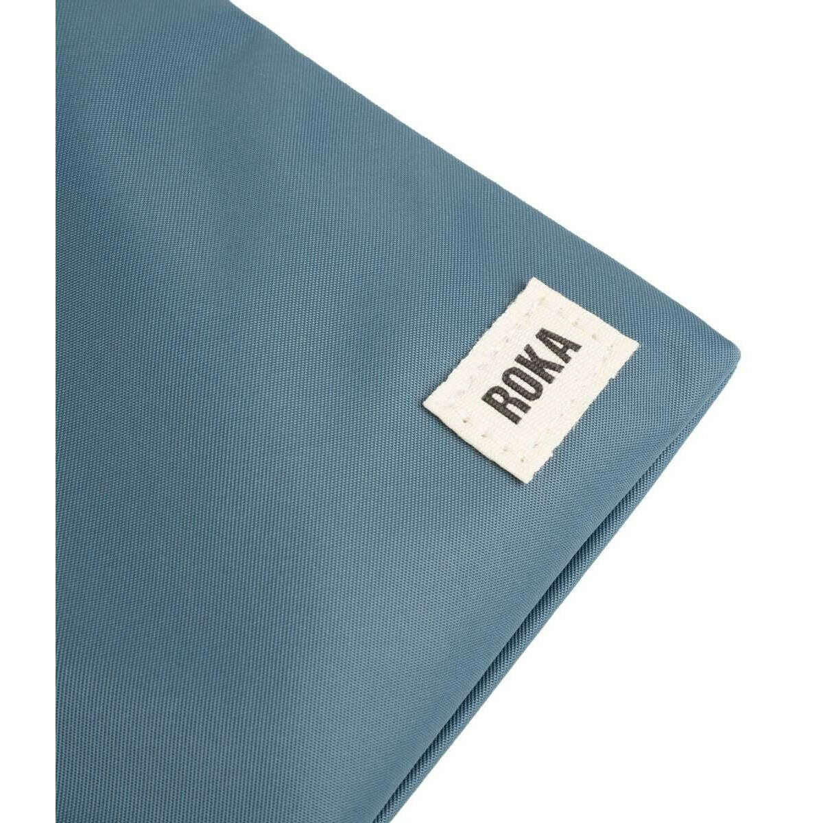Roka Chelsea Sustainable Nylon Pocket Sling Bag - Airforce Blue - Image 6