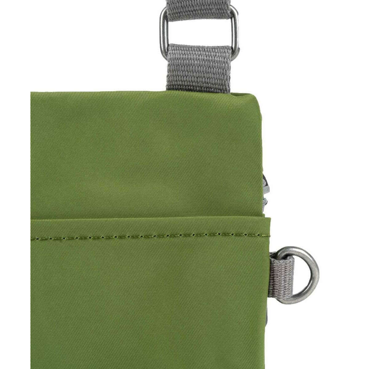 Roka Chelsea Sustainable Nylon Pocket Sling Bag - Avocado Green - Image 5