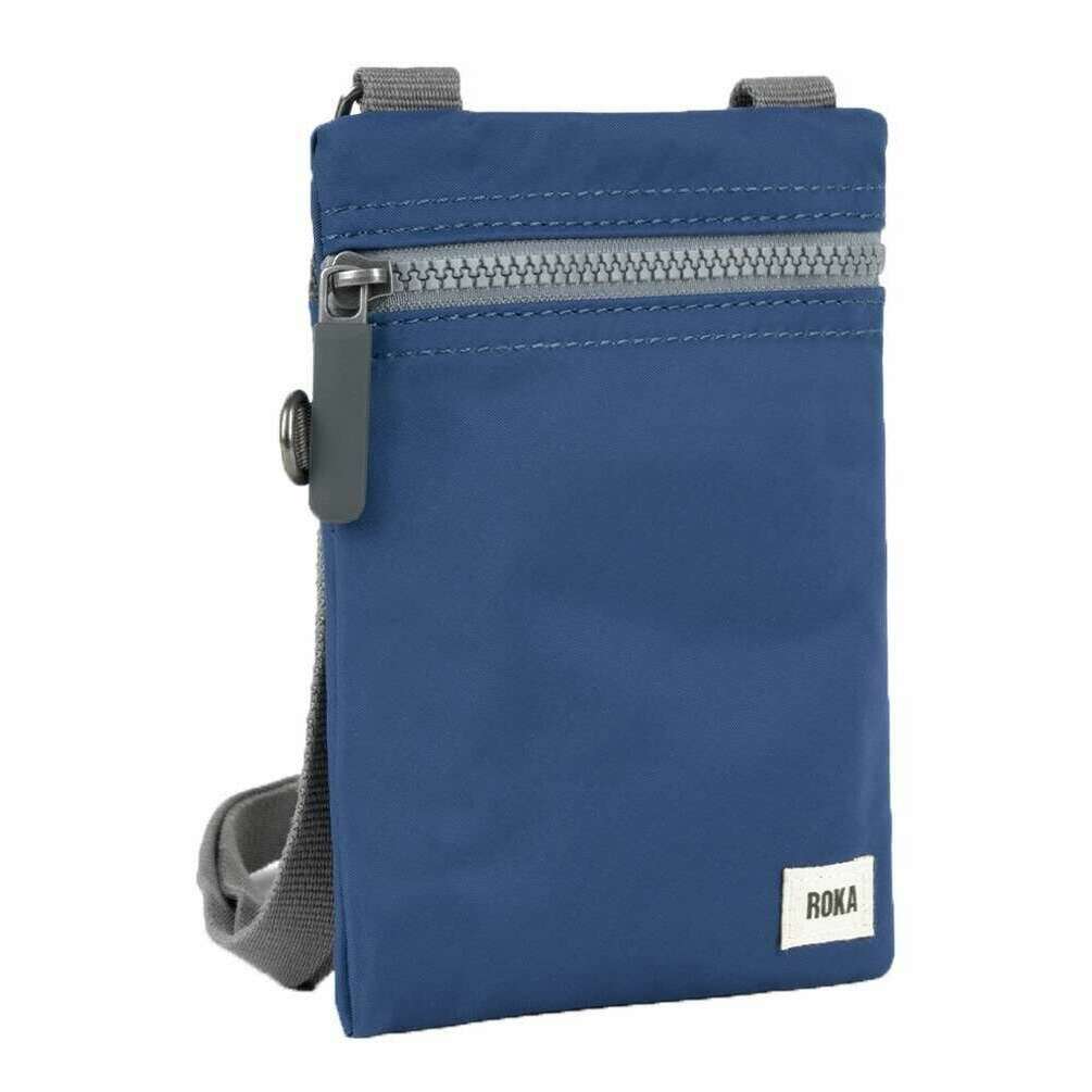 Roka Chelsea Sustainable Nylon Pocket Sling Bag - Burnt Blue - Image 3