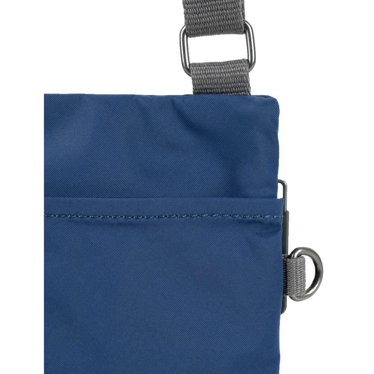 Roka Chelsea Sustainable Nylon Pocket Sling Bag - Burnt Blue - Image 5