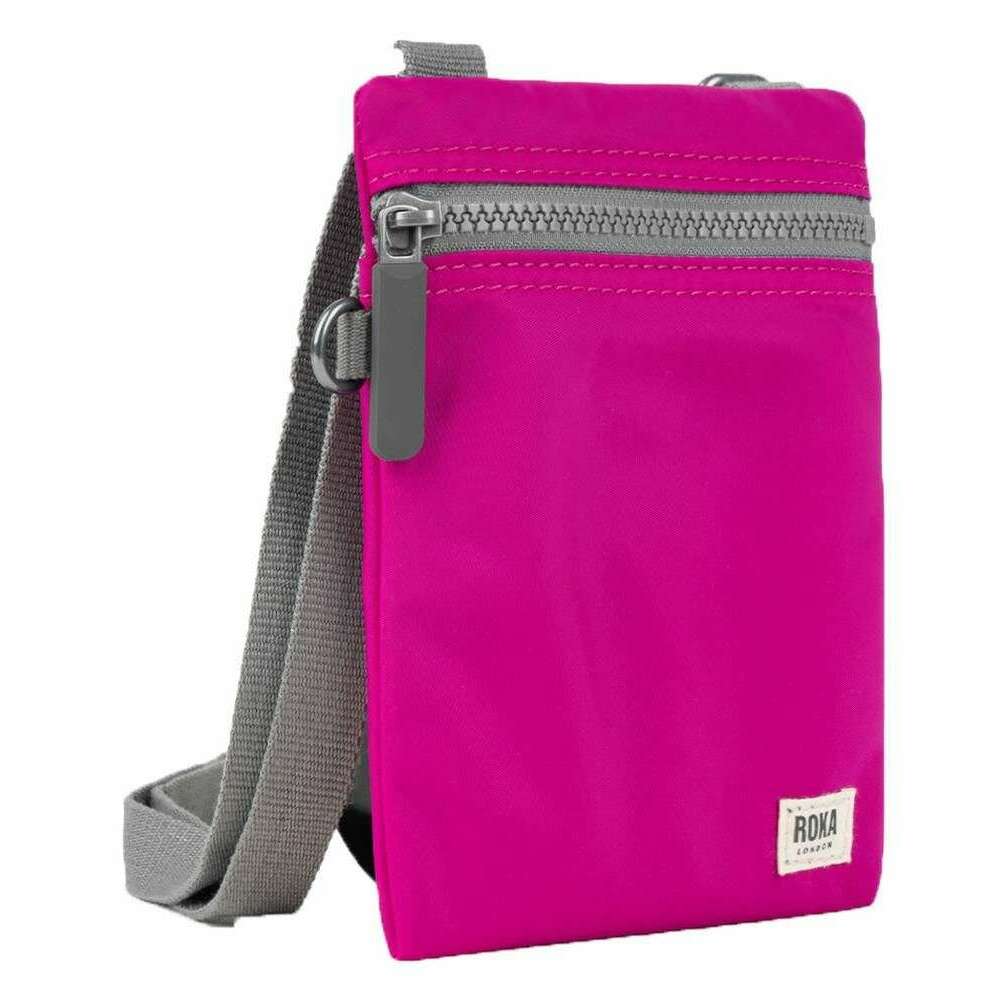 Roka Chelsea Sustainable Nylon Pocket Sling Bag - Candy Pink - Image 3