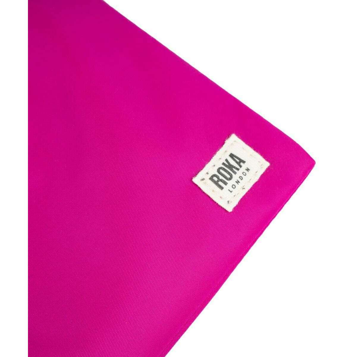Roka Chelsea Sustainable Nylon Pocket Sling Bag - Candy Pink - Image 6