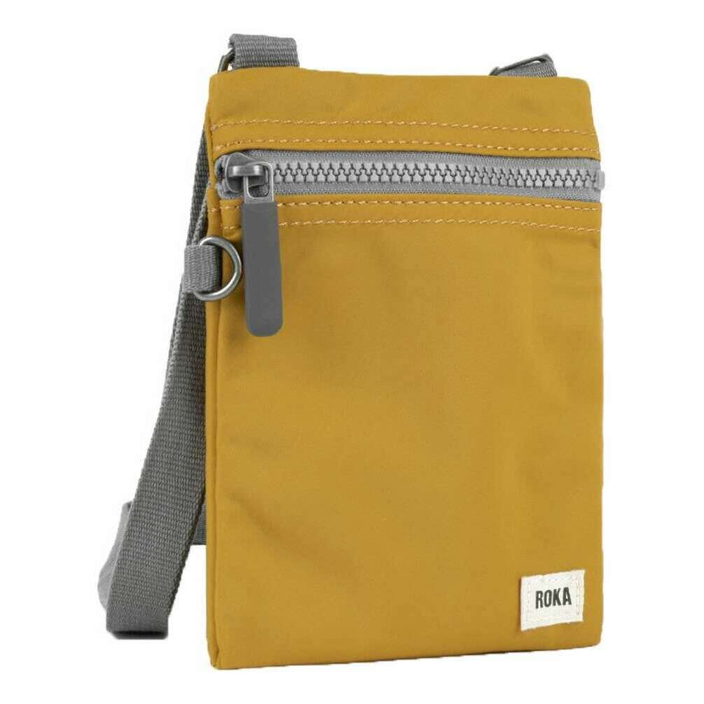 Roka Chelsea Sustainable Nylon Pocket Sling Bag - Corn Yellow - Image 3