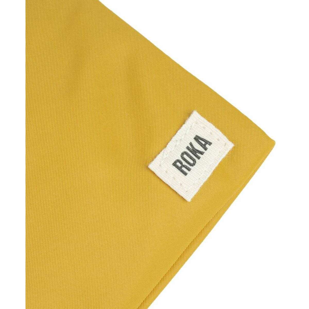 Roka Chelsea Sustainable Nylon Pocket Sling Bag - Corn Yellow - Image 6