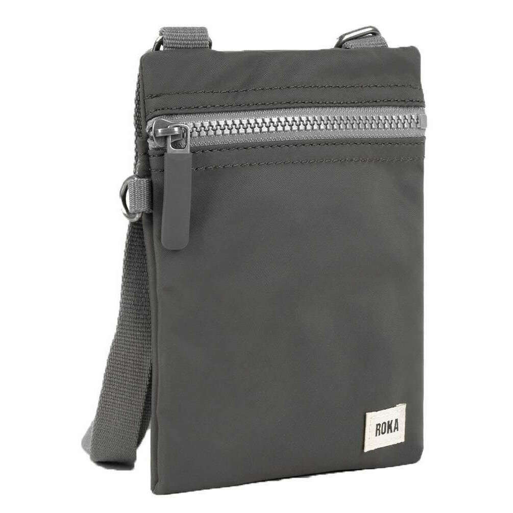 Roka Chelsea Sustainable Nylon Pocket Sling Bag - Graphite Grey - Image 3