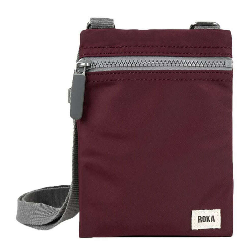 Roka Chelsea Sustainable Nylon Pocket Sling Bag - Plum Burgundy