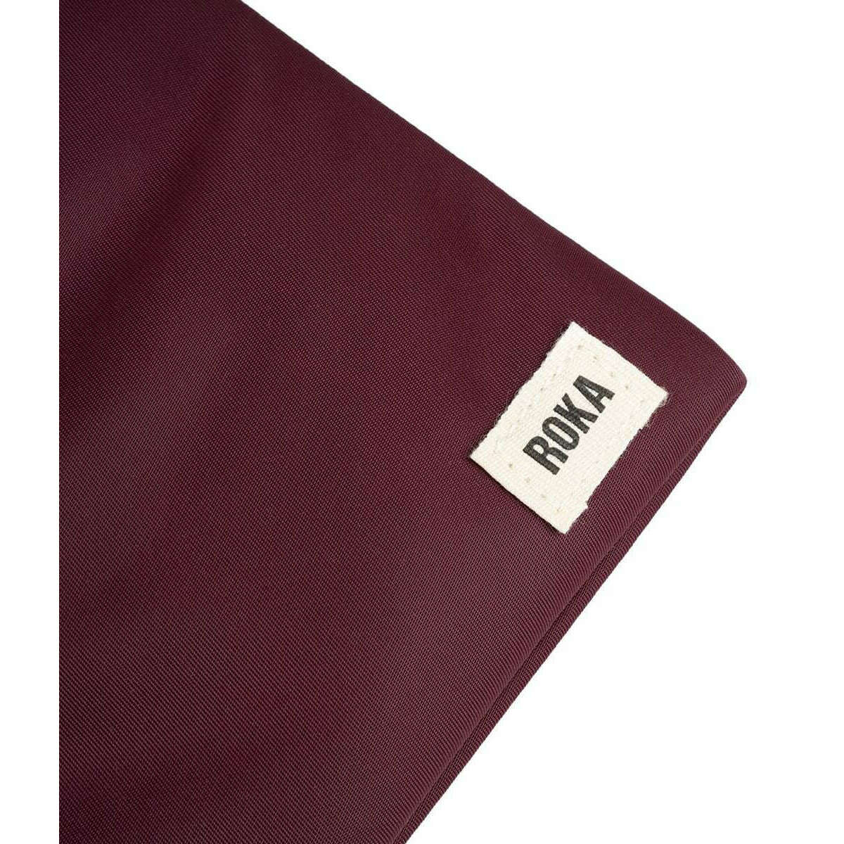 Roka Chelsea Sustainable Nylon Pocket Sling Bag - Plum Burgundy - Image 6
