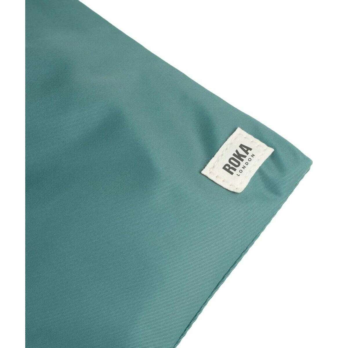 Roka Chelsea Sustainable Nylon Pocket Sling Bag - Sage Green - Image 6