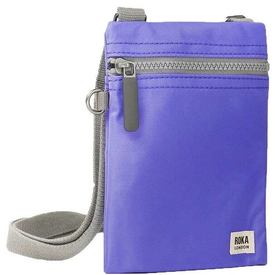 Roka Chelsea Sustainable Nylon Pocket Sling Bag - Simple Purple - Image 3