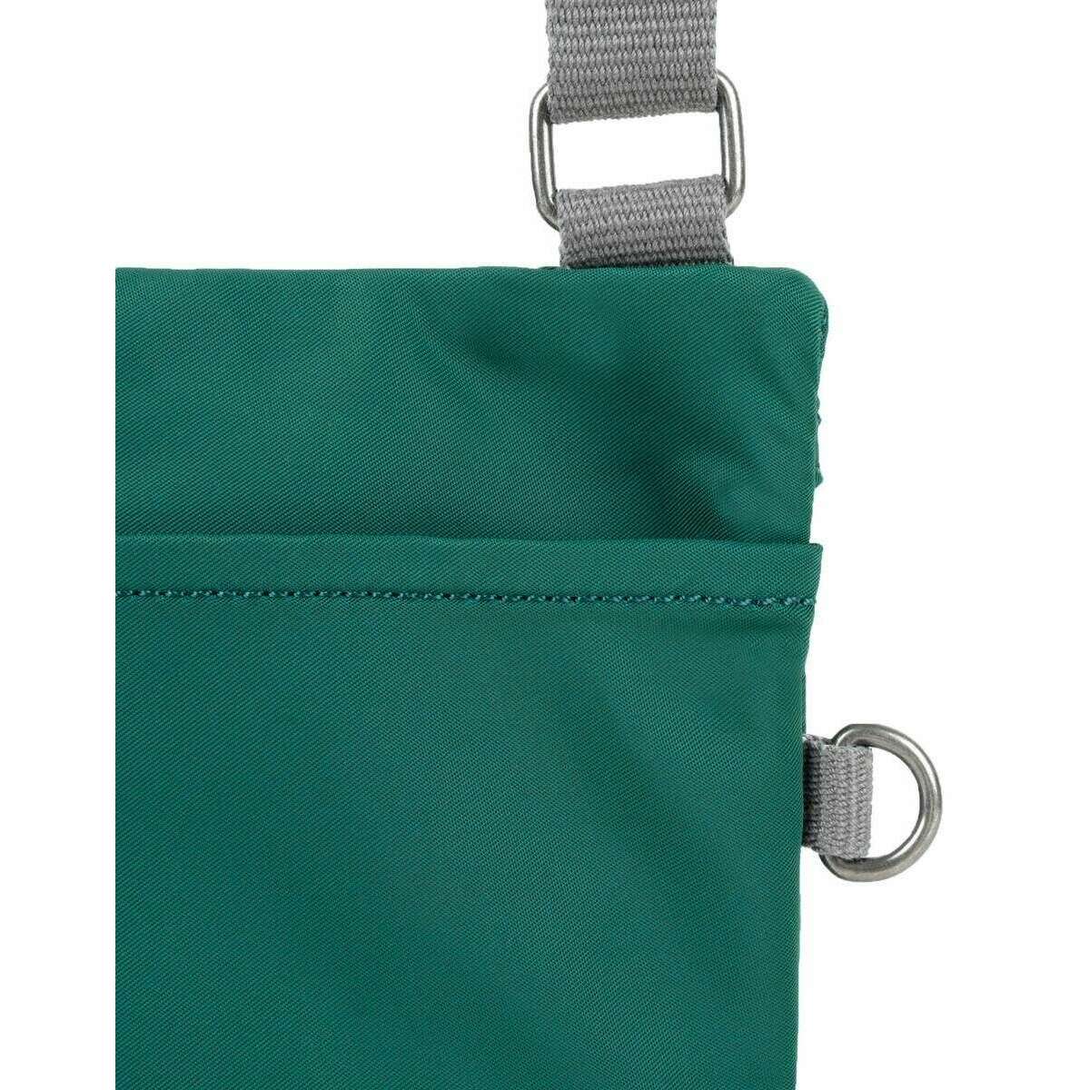 Roka Chelsea Sustainable Nylon Pocket Sling Bag - Teal Green - Image 5