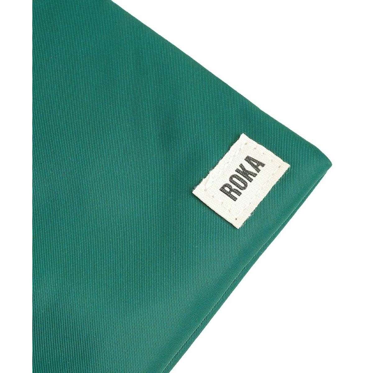 Roka Chelsea Sustainable Nylon Pocket Sling Bag - Teal Green - Image 6