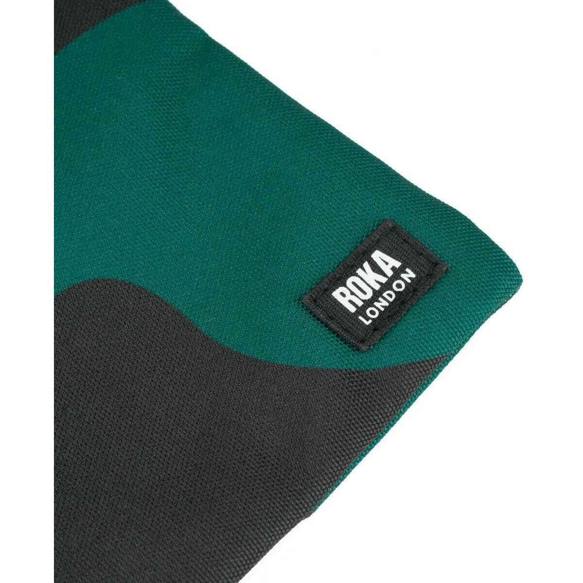 Roka Chelsea Urban Rose Camo Recycled Canvas Crossbody Bag - Green/White/Black - Image 6