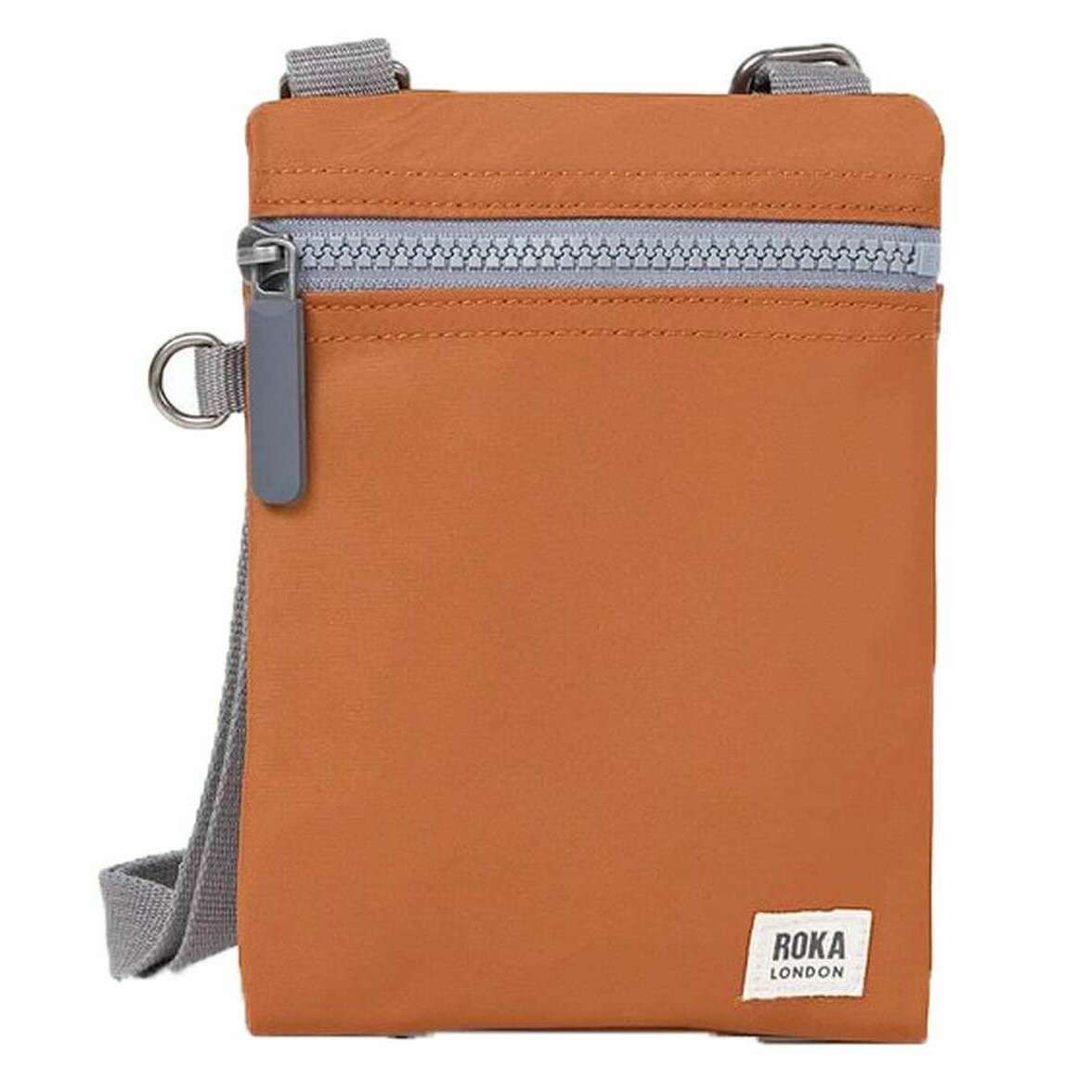 Roka Chelsea XS Recycled Nylon Pocket Sling Bag - Bran Brown