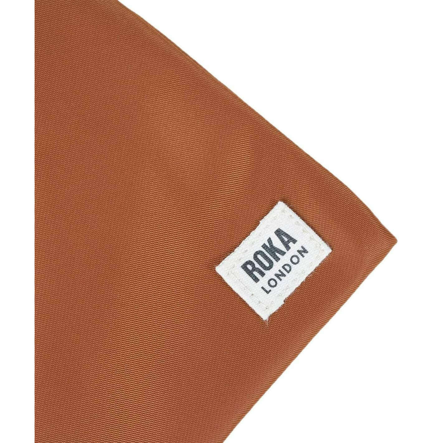 Roka Chelsea XS Recycled Nylon Pocket Sling Bag - Bran Brown - Image 6