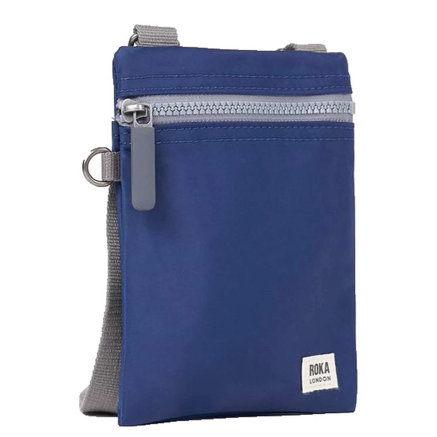 Roka Chelsea XS Recycled Nylon Pocket Sling Bag - Crisp Blue - Image 3