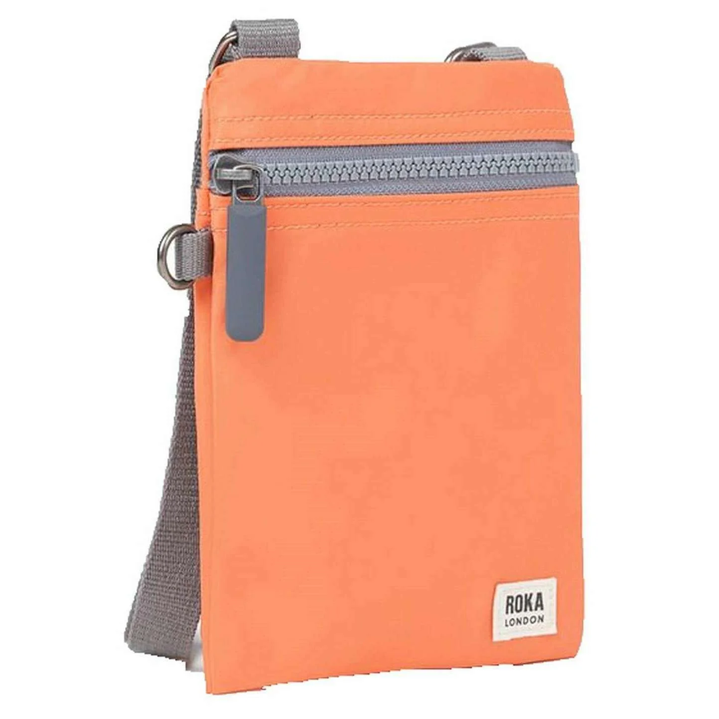 Roka Chelsea XS Recycled Nylon Pocket Sling Bag - Firecracker Orange - Image 3