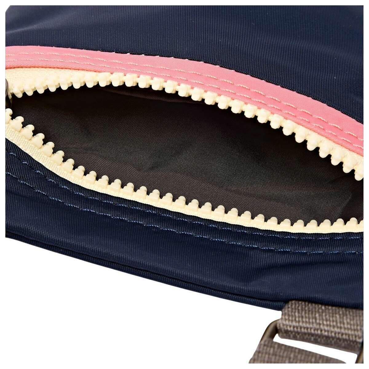 Roka Chelsea XS Recycled Nylon Pocket Sling Bag - Midnight Stripe Navy - Image 4