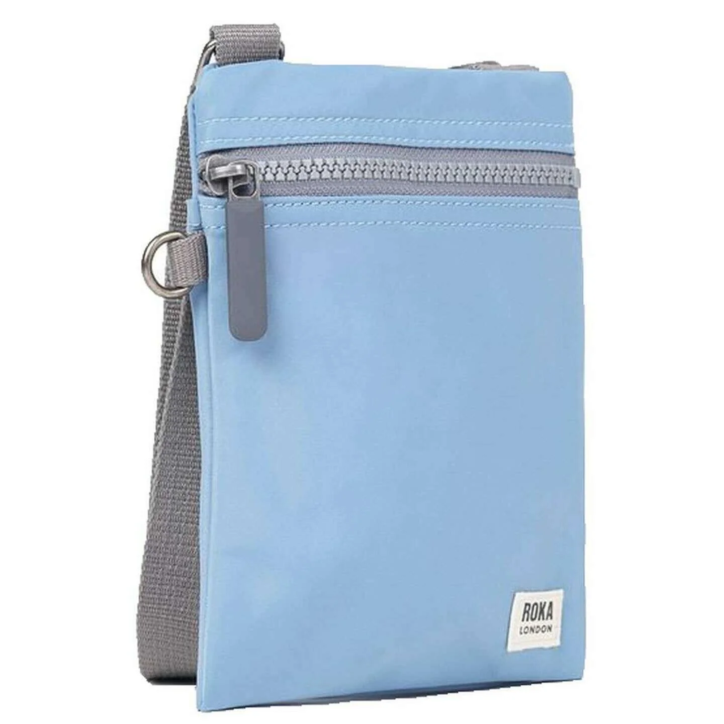Roka Chelsea XS Recycled Nylon Pocket Sling Bag - Retro Blue - Image 3