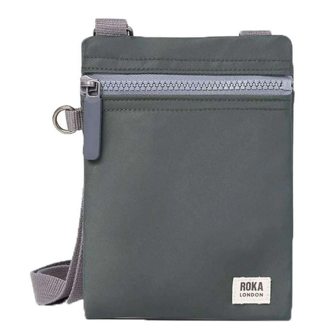 Roka Chelsea XS Recycled Nylon Pocket Sling Bag - Thyme Green