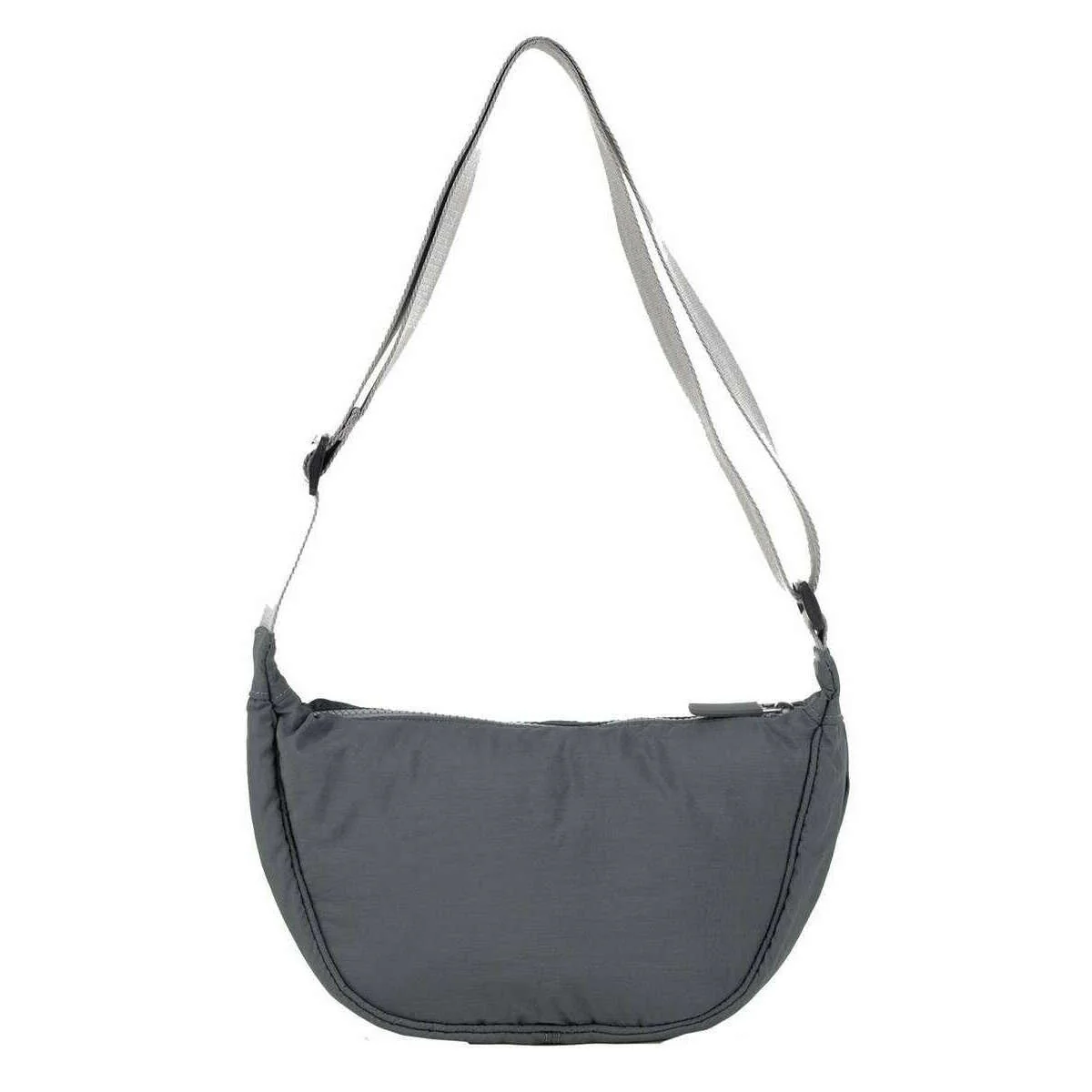 Roka Farringdon Recycled Taslon Slouchy Bag - Charcoal Grey - Image 2