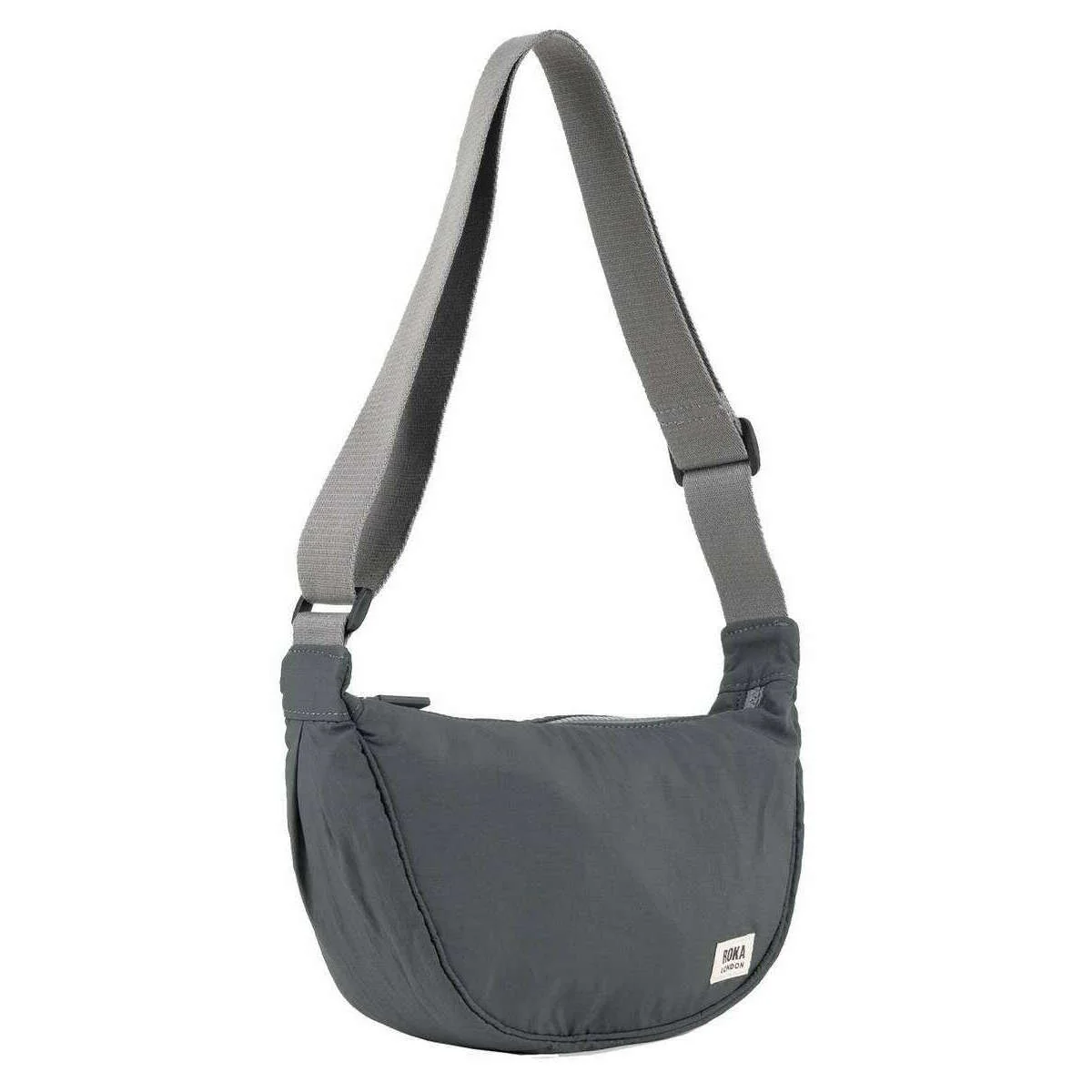 Roka Farringdon Recycled Taslon Slouchy Bag - Charcoal Grey - Image 3