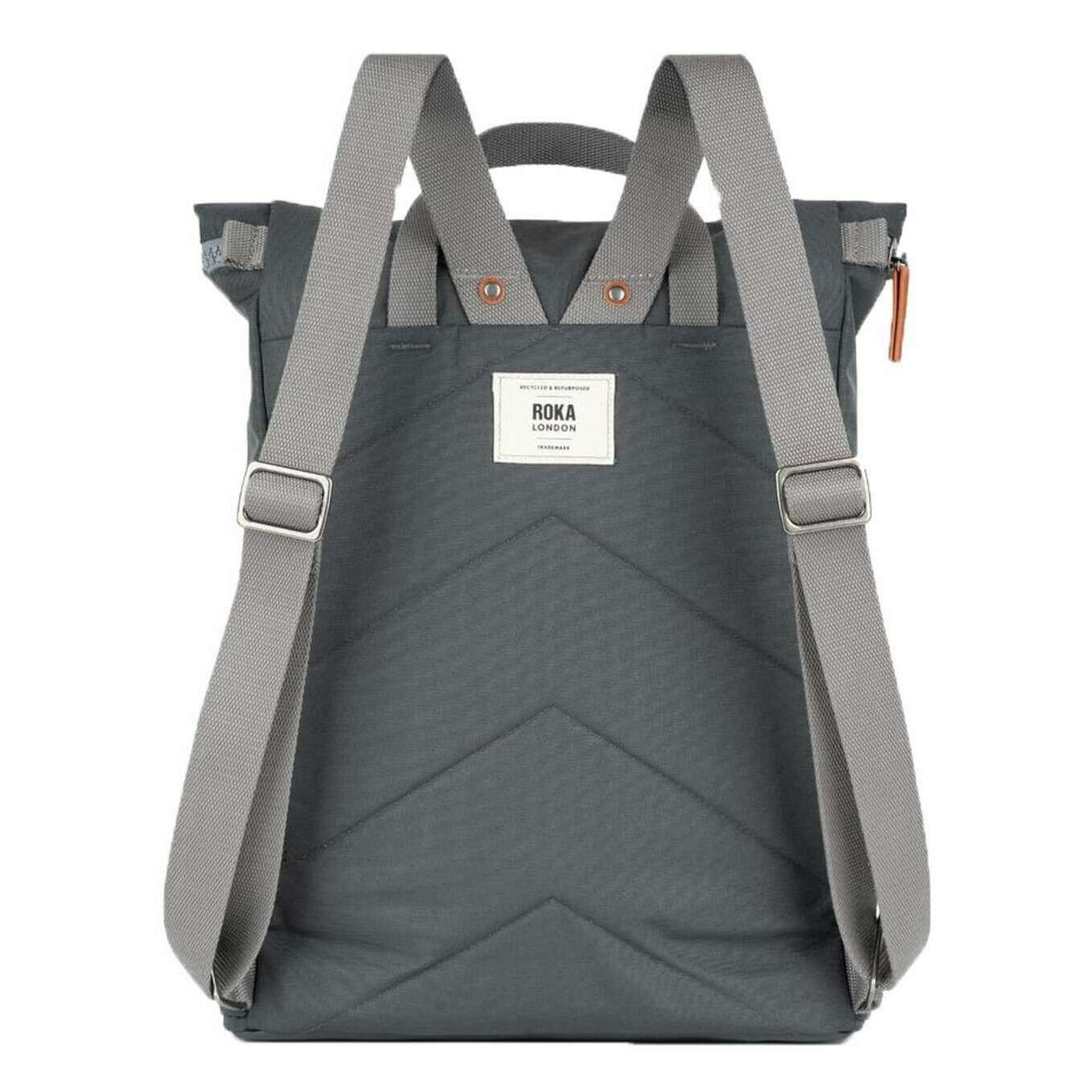 Roka Finchley A Large Recycled Canvas Backpack - Faded Black - Image 2