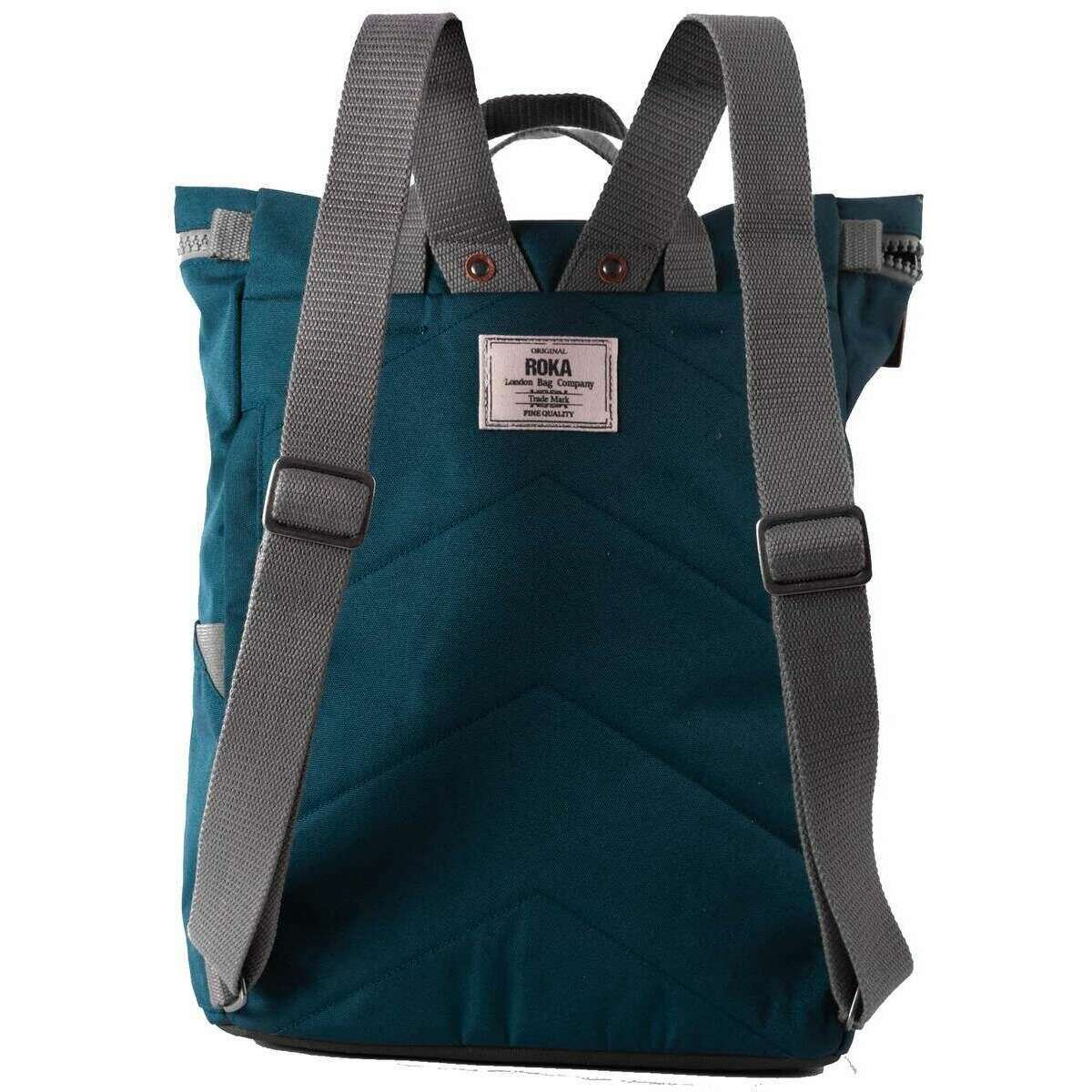 Roka Finchley A Large Sustainable Canvas Backpack - Teal - Image 2