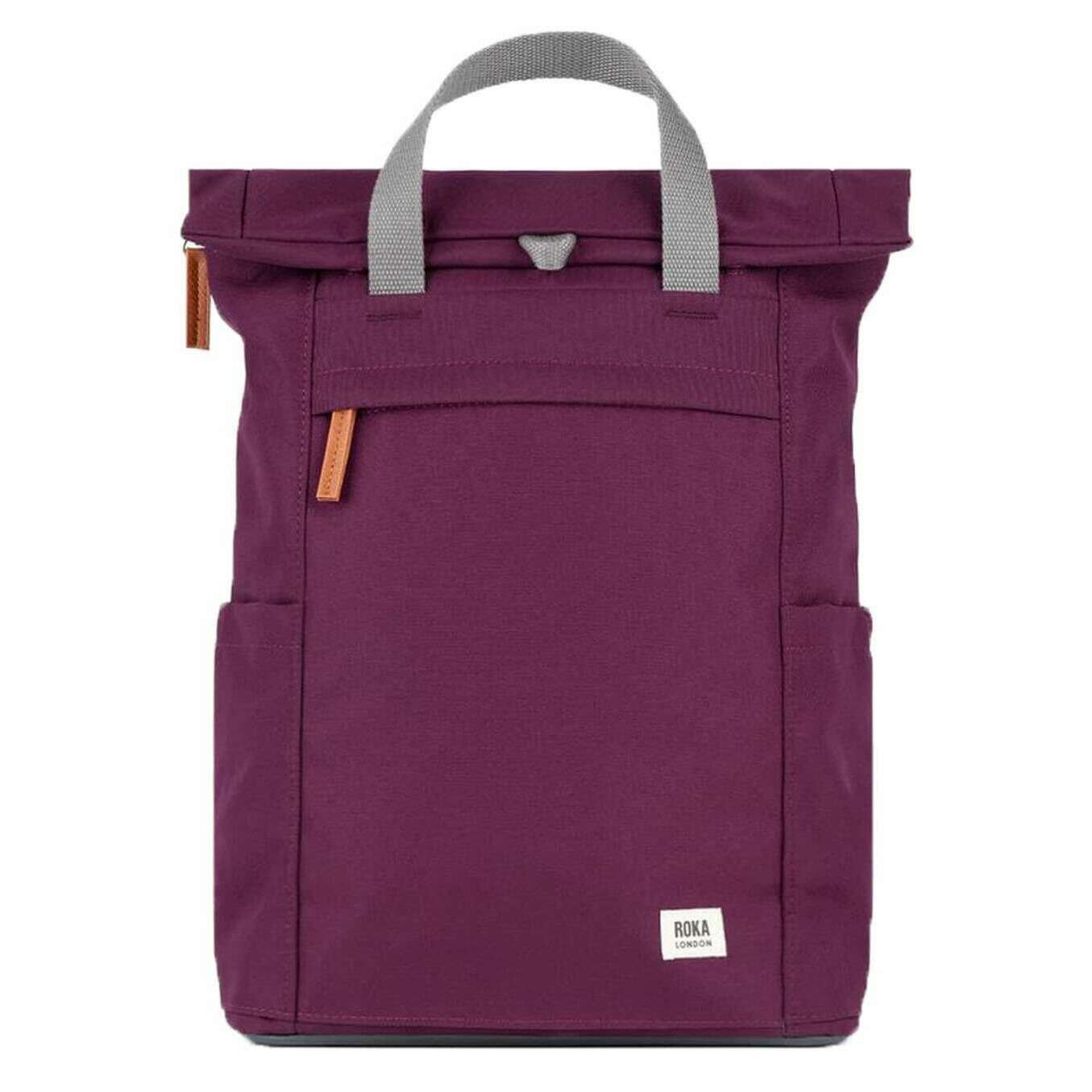 Roka Finchley A Medium Recycled Canvas Backpack - Cherry Lacquer Burgundy
