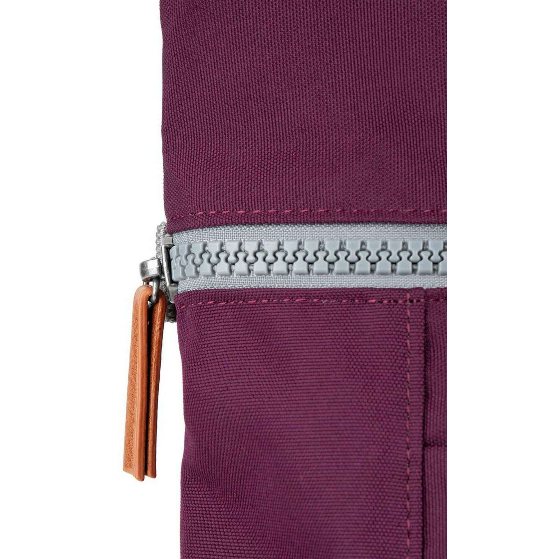 Roka Finchley A Medium Recycled Canvas Backpack - Cherry Lacquer Burgundy - Image 6
