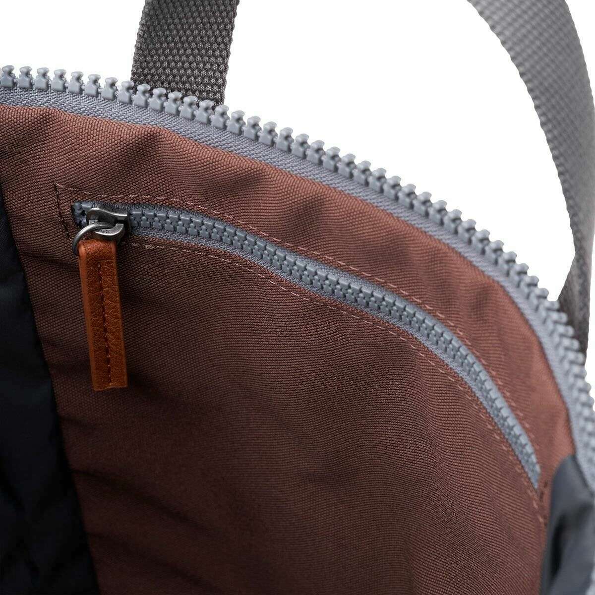 Roka Finchley A Medium Recycled Canvas Backpack - Coco Brown - Image 4