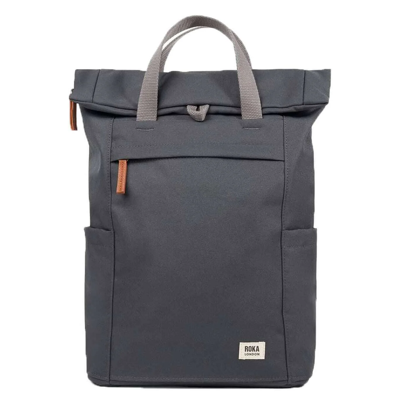 Roka Finchley A Medium Recycled Canvas Backpack - Faded Black