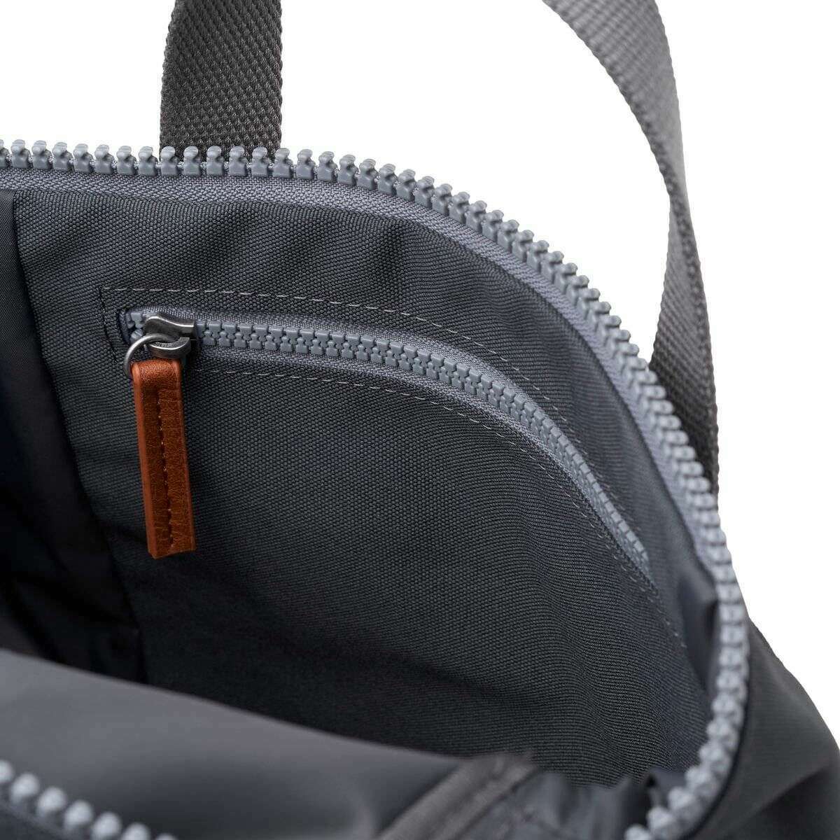 Roka Finchley A Medium Recycled Canvas Backpack - Faded Black - Image 4