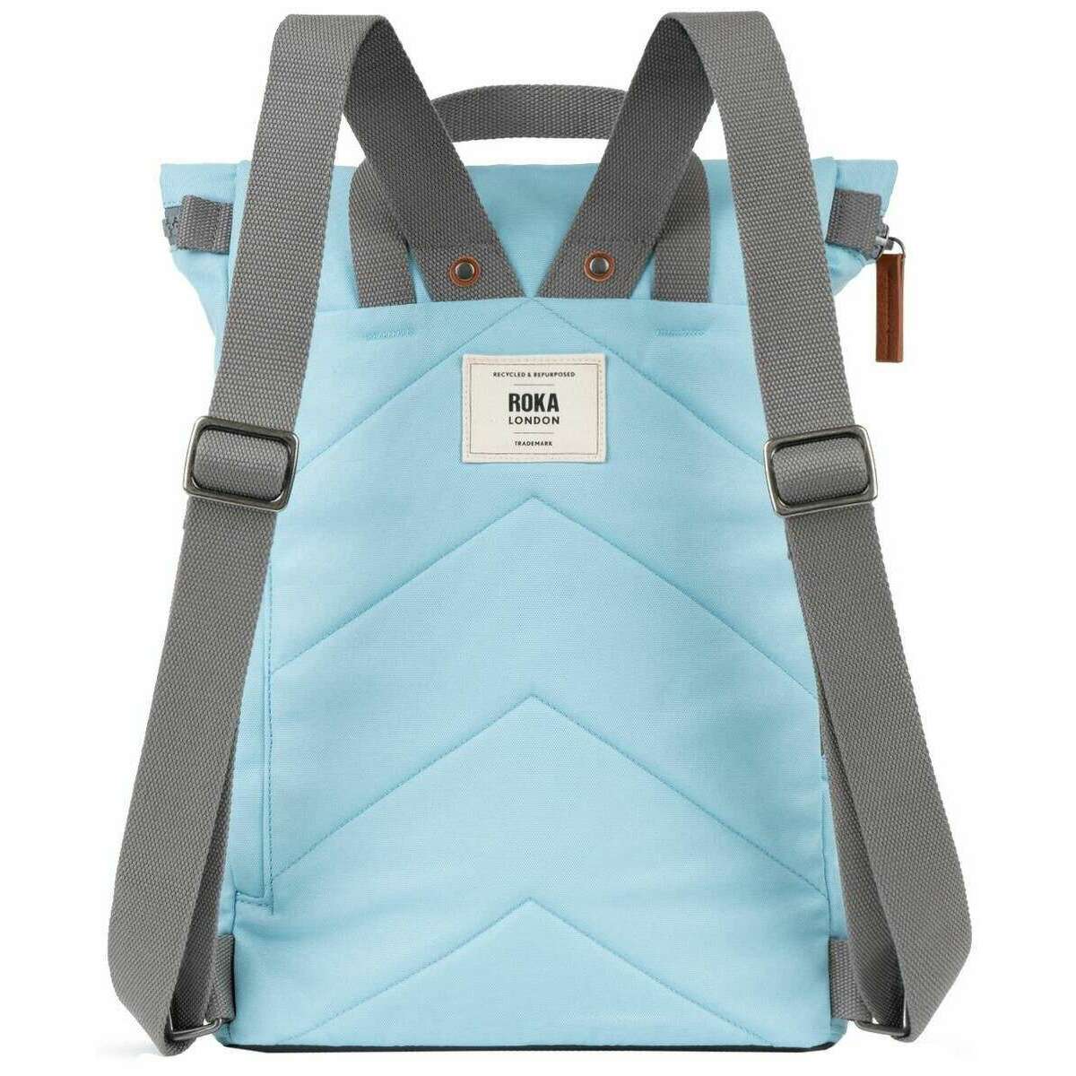 Roka Finchley A Medium Recycled Canvas Backpack - Ice Blue - Image 2