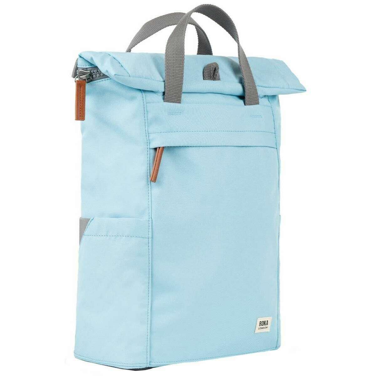 Roka Finchley A Medium Recycled Canvas Backpack - Ice Blue - Image 3