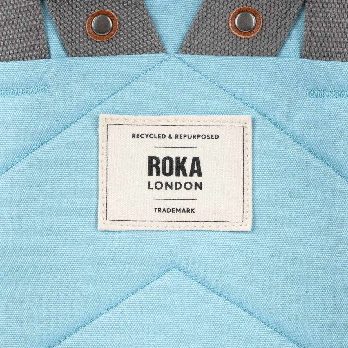 Roka Finchley A Medium Recycled Canvas Backpack - Ice Blue - Image 7