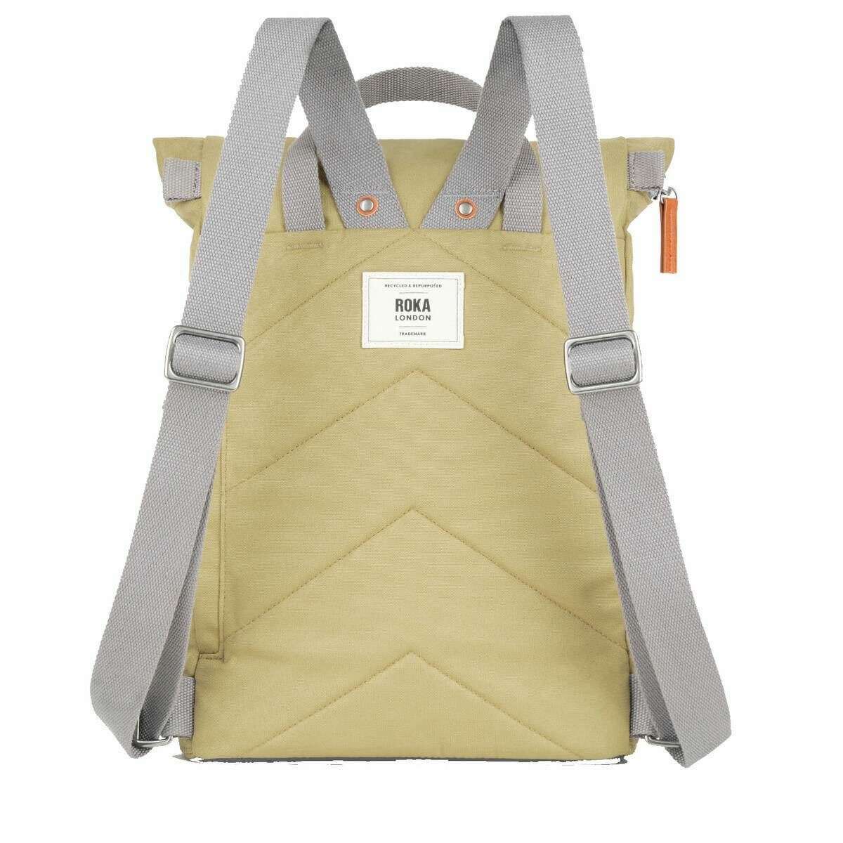 Roka Finchley A Medium Recycled Canvas Backpack - Khaki Green - Image 2