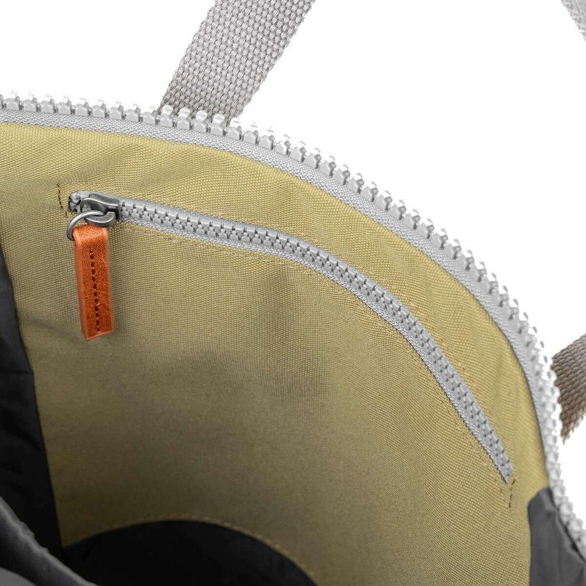 Roka Finchley A Medium Recycled Canvas Backpack - Khaki Green - Image 4