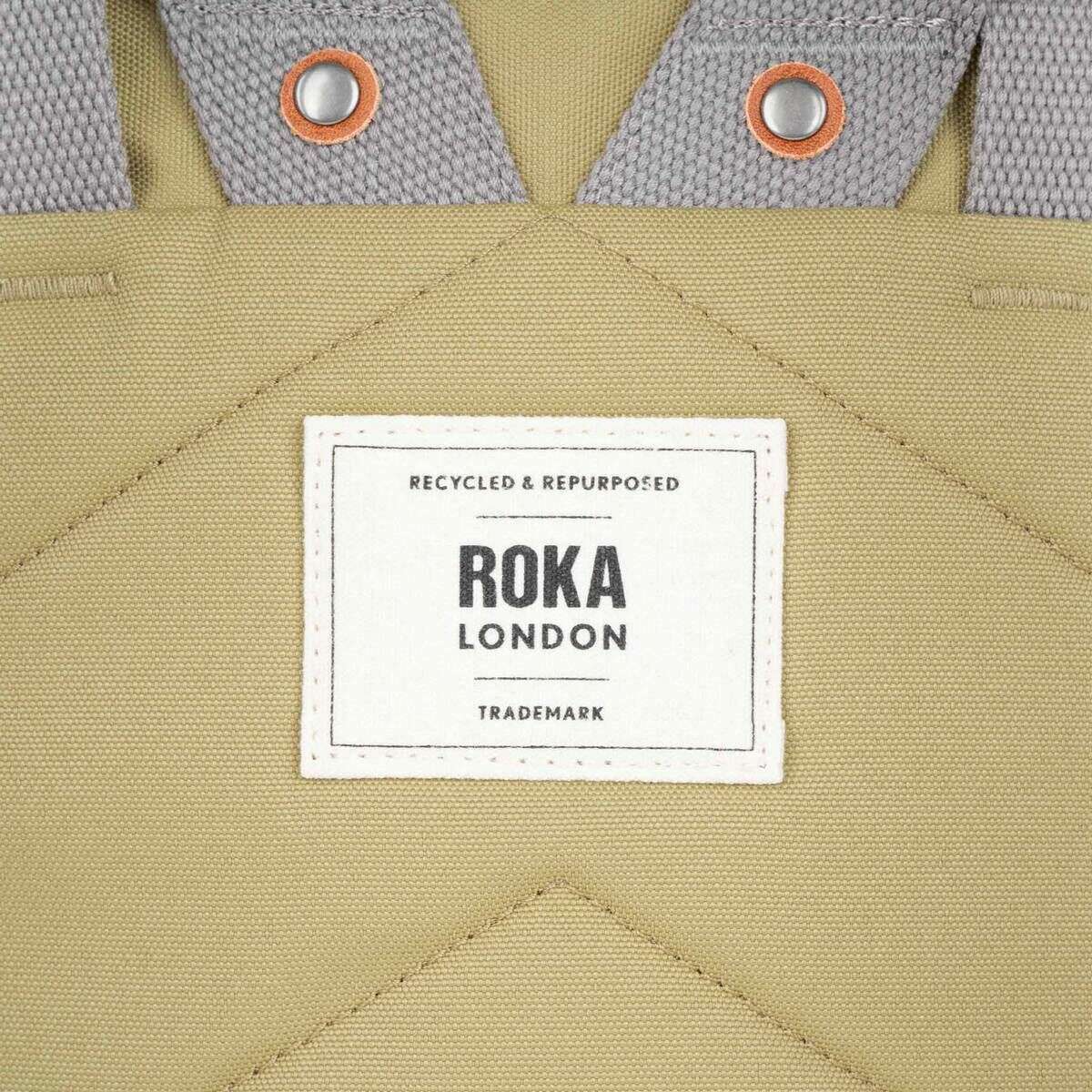 Roka Finchley A Medium Recycled Canvas Backpack - Khaki Green - Image 7
