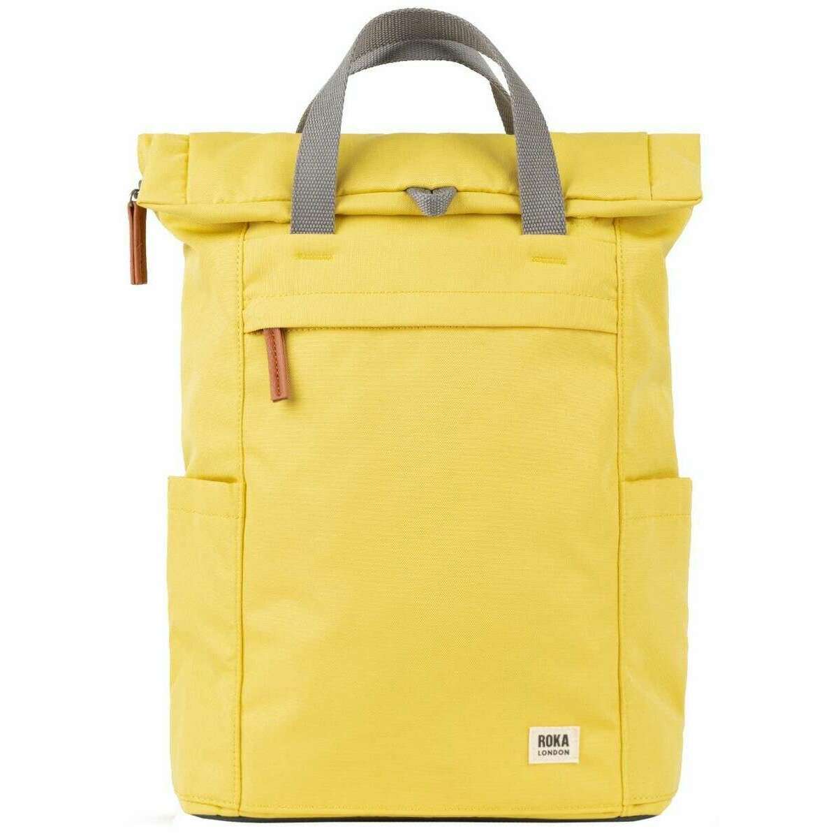 Roka Finchley A Medium Recycled Canvas Backpack - Lemonade Yellow