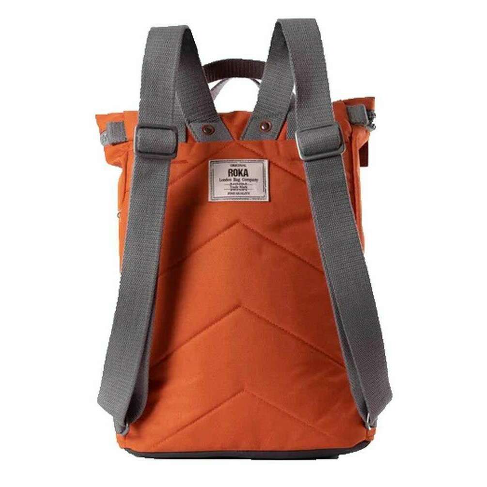Roka Finchley A Medium Sustainable Canvas Backpack - Atomic Orange - Image 2