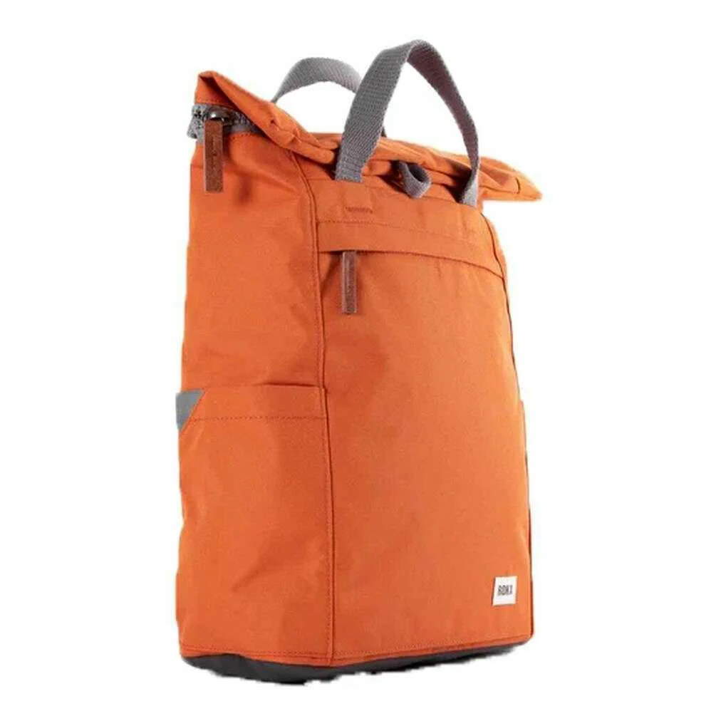 Roka Finchley A Medium Sustainable Canvas Backpack - Atomic Orange - Image 3