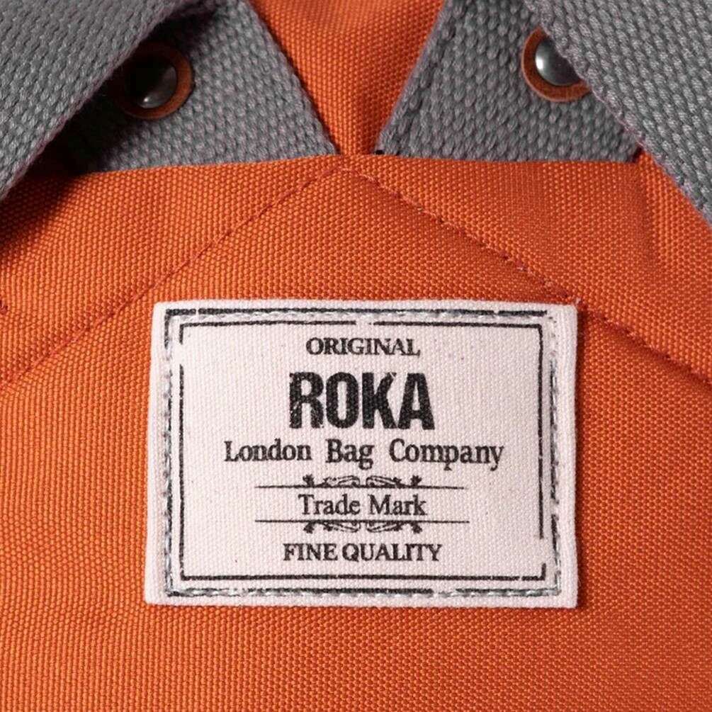 Roka Finchley A Medium Sustainable Canvas Backpack - Atomic Orange - Image 5