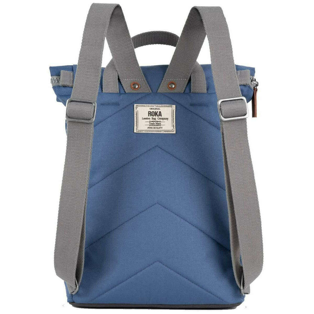 Roka Finchley A Medium Sustainable Canvas Backpack - Burnt Blue - Image 2
