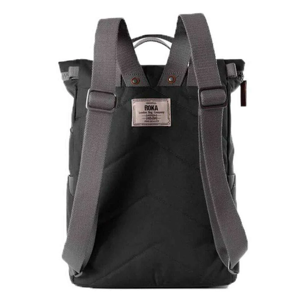 Roka Finchley A Medium Sustainable Canvas Backpack - Carbon Grey - Image 2